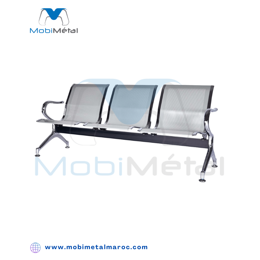 Banquette en inox 3 places- Banquette en inox 3 places