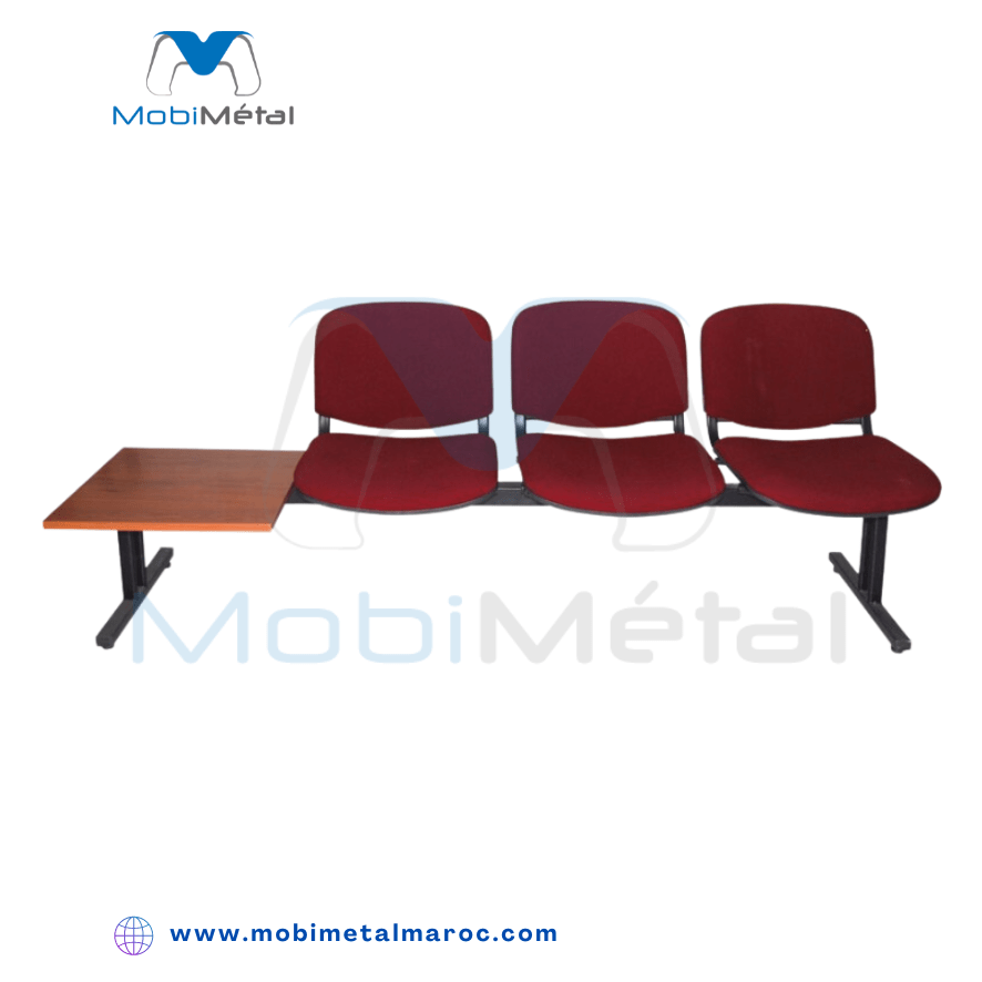 Banquette iso 3 places avec petite table Banquette ISO 3 places