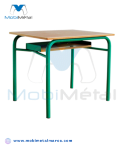 Table Single en U avec casier en Bois